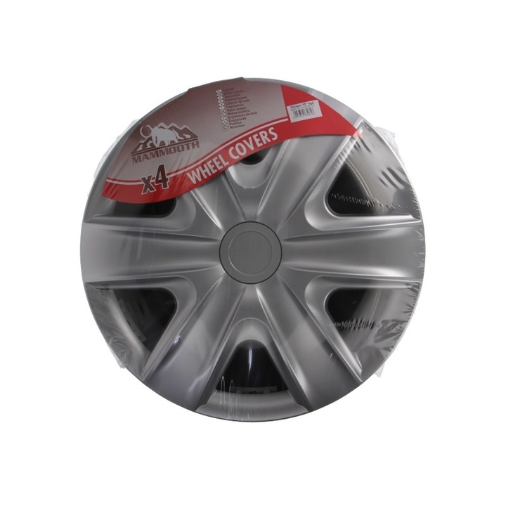 Комплект капачки за джанти Hexan Silver 15 инча, Mammoth 4бр