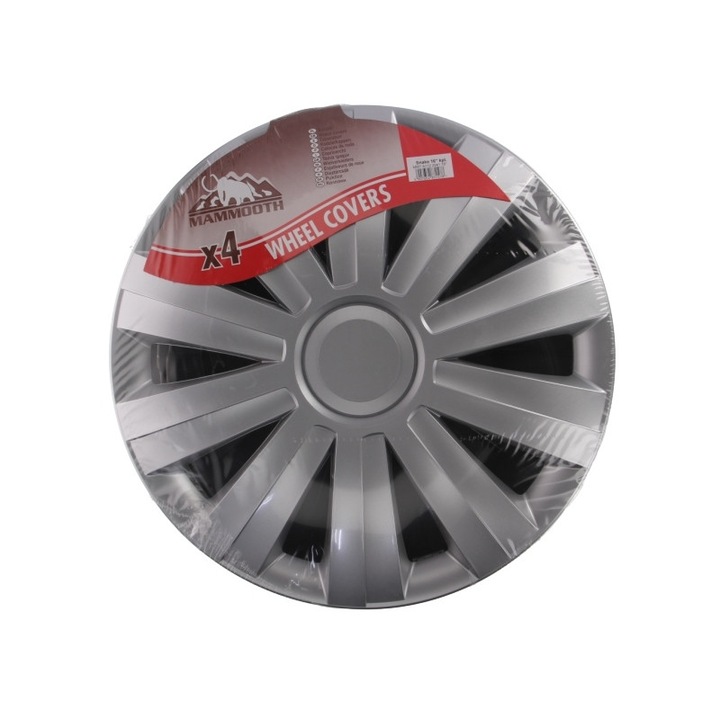 Комплект капачки за джанти Snake Silver 16 инча, Mammoth 4бр