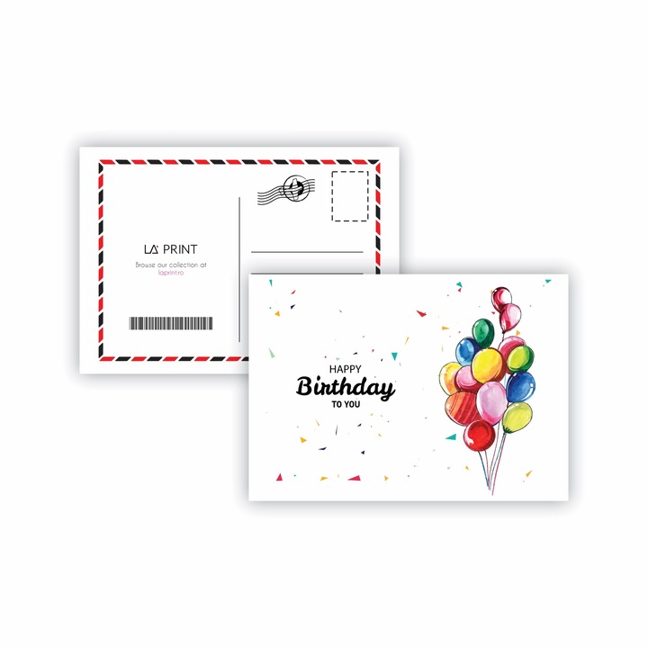 Felicitare Aniversara Balloons, La Print, Multicolora