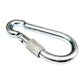 Carabina cu siguranta, din otel zincat, LT79780, sistem prindere, 115 x 55 mm, grosime 10mm Carabina cu siguranta, din otel zincat, LT79780, sistem prindere, 115 x 55 mm, grosime 10mm