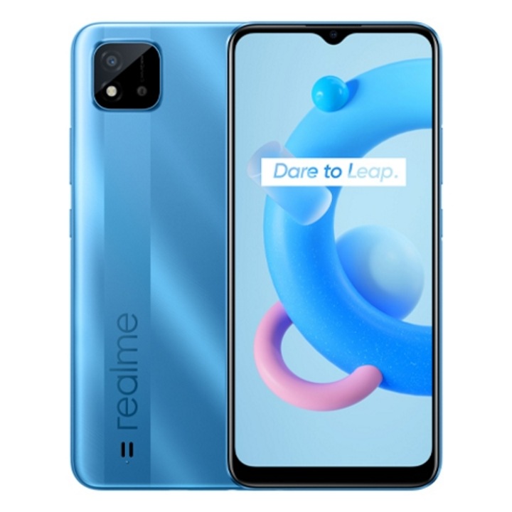 Realme C11 2021 Mobiltelefon, Kártyafüggetlen, 2GB RAM, 32GB, Dual SIM, Kék