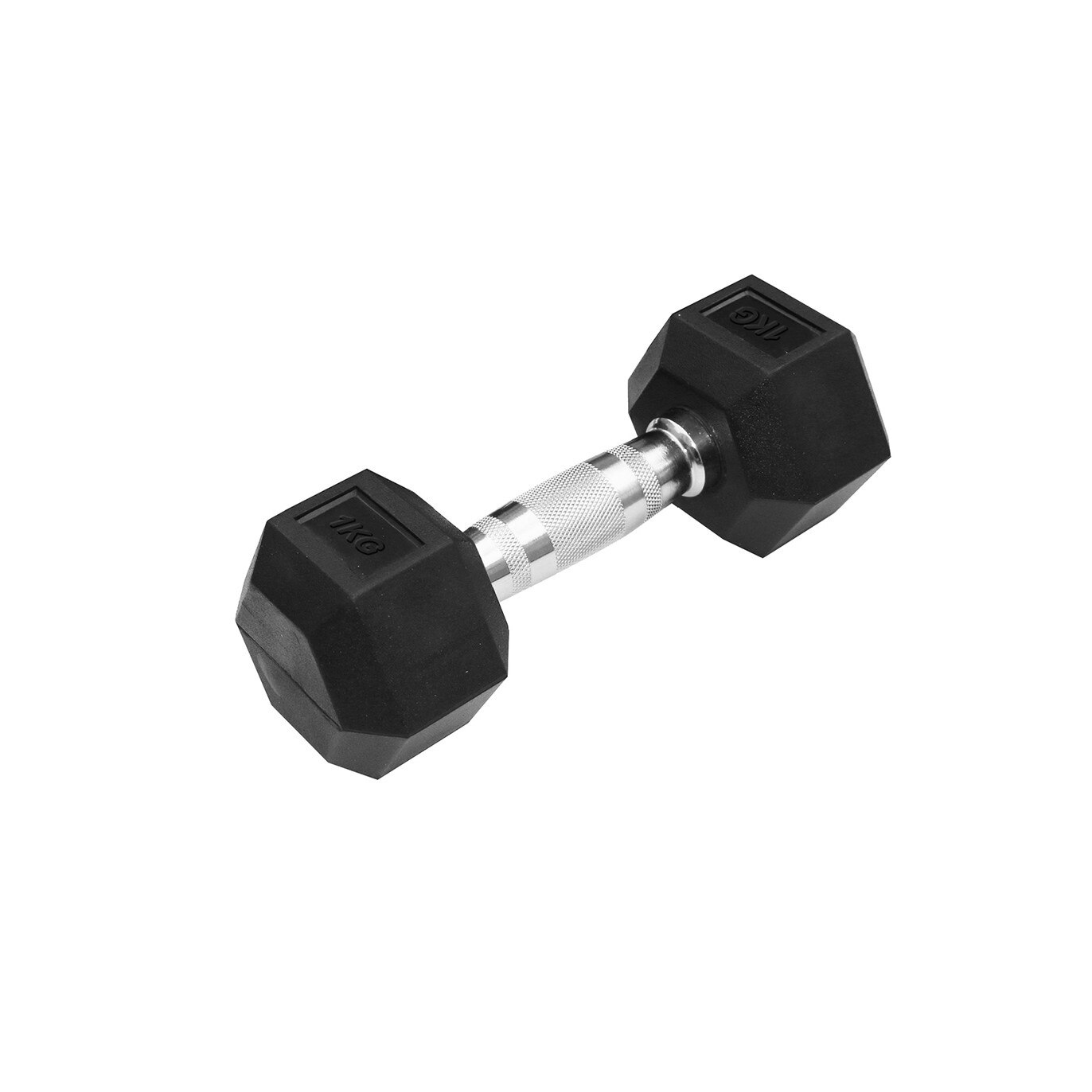 Gantera hexagonala cauciucata Hex Dumbbells, 1 kg