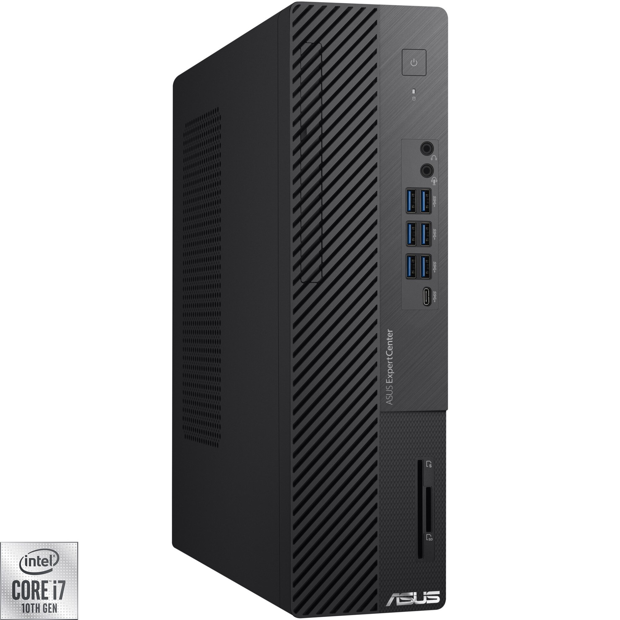 Sistem Desktop PC Business ASUS EXPERT CENTER D700SAES cu procesor Intel® Core™ i7-10700 pana la 4.80 GHz, Comet Lake, 16GB DDR4, 512GB SSD, DVD-RW, Intel® UHD Graphics 630, Windows 10 Pro