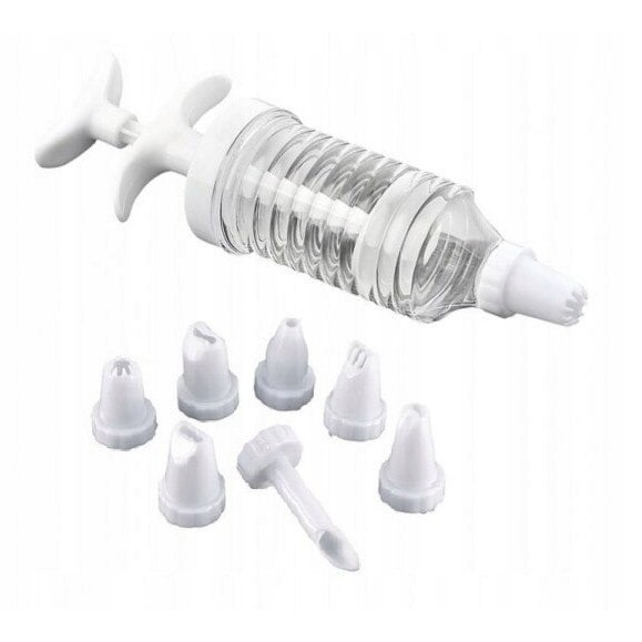 Set decorare tort, 8 piese, Usor de utilizat, Alb