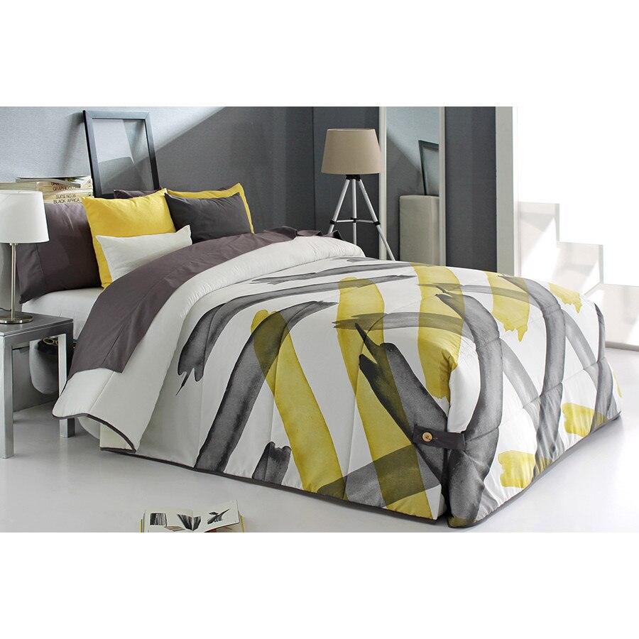 Set Cuvertura matlasata Aren si 2 perne decorative, Reig Marti, gri, dimensiune 235 cm x 270 cm