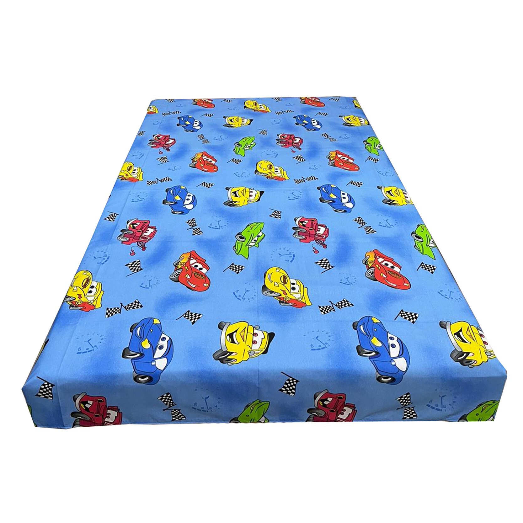 Cearceaf albastru 140x215cm pentru pat single, pentru saltea de 90 cm, 