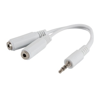 Splitter adaptor audio stereo Jack 3.5 mm 3 pini tata la 2 x Jack 3.5 mm 3 pini mama, 10 cm, Alb, TCL-BBL3304 Splitter adaptor audio stereo Jack 3.5 mm 3 pini tata la 2 x Jack 3.5 mm 3 pini mama, 10 cm, Alb, TCL-BBL3304