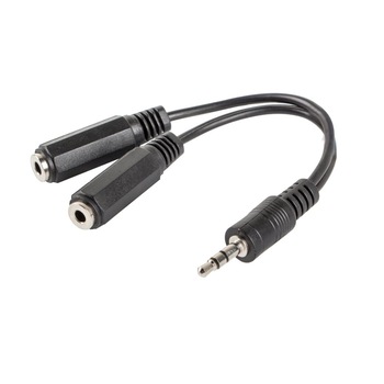 Splitter adaptor audio stereo Jack 3.5 mm 3 pini tata la 2 x Jack 3.5 mm 3 pini mama, 10 cm, Negru, TCL-BBL3305 Splitter adaptor audio stereo Jack 3.5 mm 3 pini tata la 2 x Jack 3.5 mm 3 pini mama, 10 cm, Negru, TCL-BBL3305