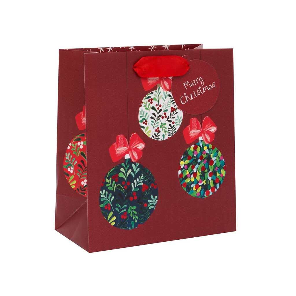 Punga de cadou - Medium - Baubles Red