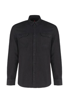 Camasa de bumbac pentru barbati, Volcano, Gri inchis, XL Camasa de bumbac pentru barbati, Volcano, Gri inchis, XL