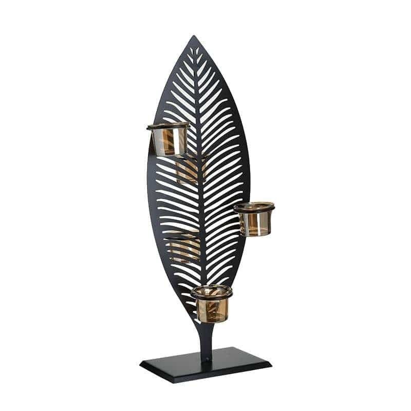 Suport 5 lumanari, Charisma, Metal&Sticla, 20Χ13Χ52