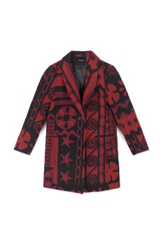 Palton Desigual Giulia, Rosu/Negru, 40 Palton Desigual Giulia, Rosu/Negru, 40