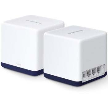Sistem Wi-Fi Mesh Mercusys Halo H50G(2-pack), AC1900, Full Gigabit, cu acoperire completa pentru casa Sistem Wi-Fi Mesh Mercusys Halo H50G(2-pack), AC1900, Full Gigabit, cu acoperire completa pentru casa