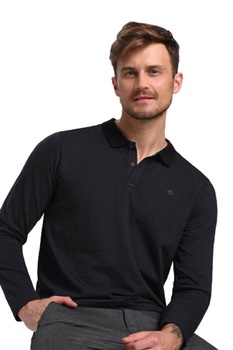 Bluza casual pentru barbati, Volcano, Bumbac, Albastru inchis Bluza casual pentru barbati, Volcano, Bumbac, Albastru inchis