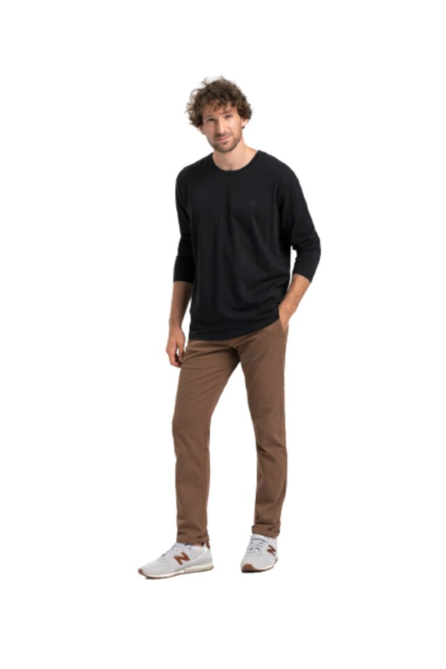 Bluza casual pentru barbati, Volcano, Bumbac, Negru