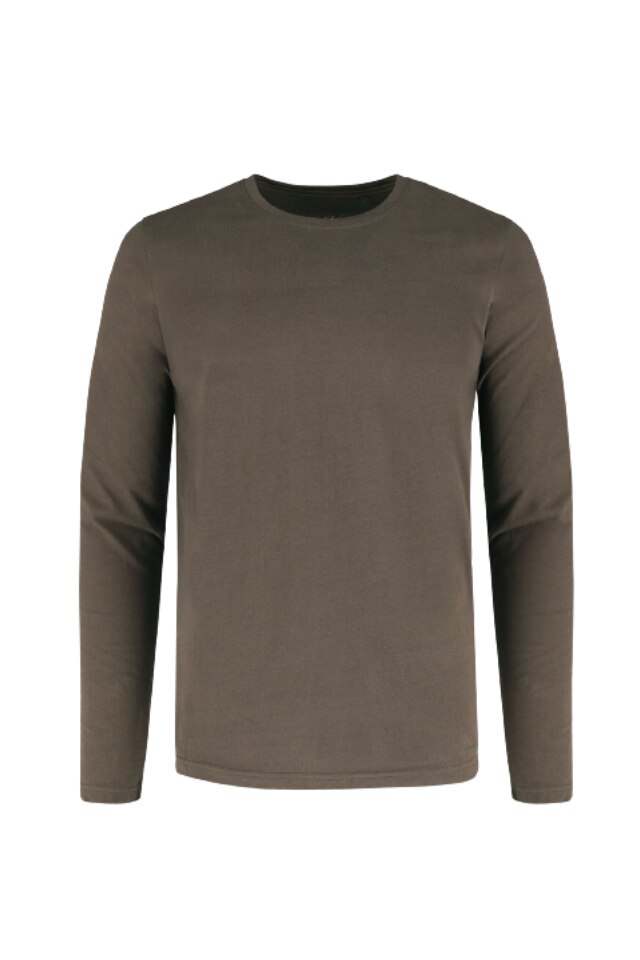 Bluza casual pentru barbati, Volcano, Bumbac, Kaki
