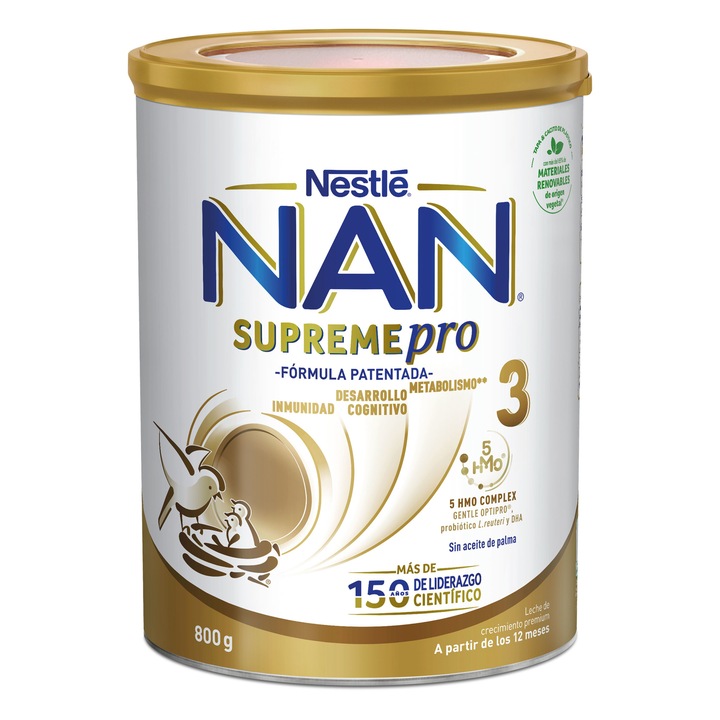 Formula de lapte praf Nestle NAN 3 Supreme Pro, 800g, de la 1 an