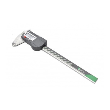 Subler digital Fortis, 150 mm, pentru masurare lungimi, diametre interioare-exterioare si adancimi, material inox Subler digital Fortis, 150 mm, pentru masurare lungimi, diametre interioare-exterioare si adancimi, material inox