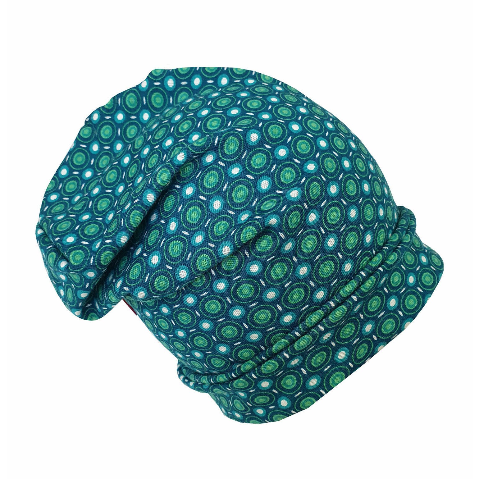 Caciula nou nascut Emerald, cu bordura, in strat dublu, din bumbac