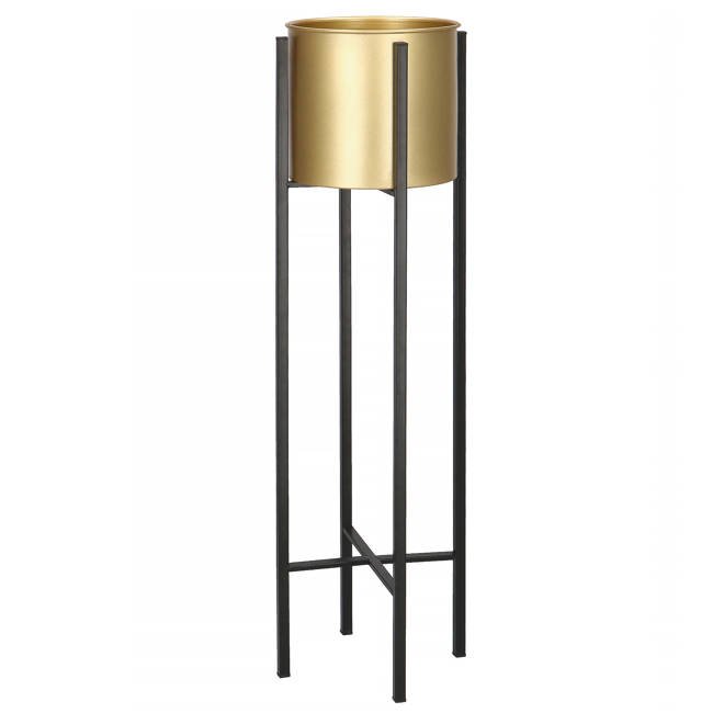 Suport metalic pentru ghiveci rotund, auriu 82 cm