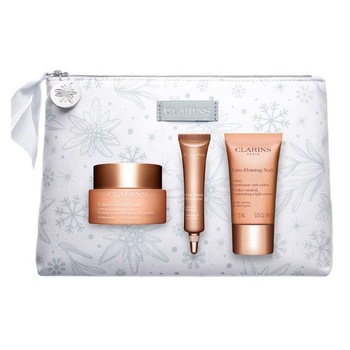 Set ingrijire ten matur Clarins Extra-Firming, crema de zi 50 ml, crema de noapte 15 ml, ser facial Phyto-Serum 10 ml, portfard, femei Set ingrijire ten matur Clarins Extra-Firming, crema de zi 50 ml, crema de noapte 15 ml, ser facial Phyto-Serum 10 ml, portfard, femei