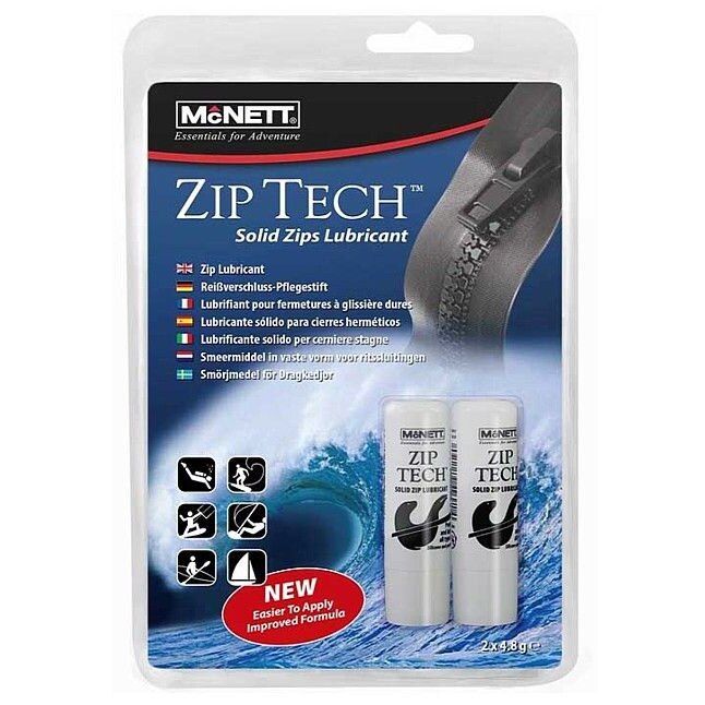 Set lubrifiant pentru fermoare, echipamente sportive si de scufundari, McNett ZIP TECH SOLID, 2 tuburi a cate 4.8g