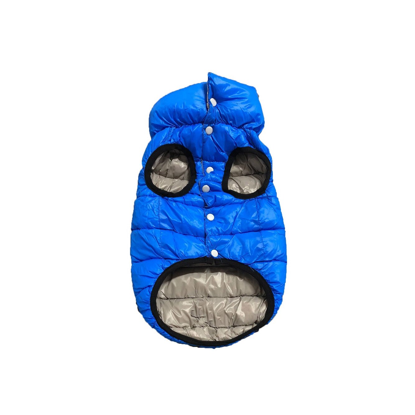 Geaca cu 2 fete, rezistenta la vant si ploi, Albastru cu Gri L - 30 CM