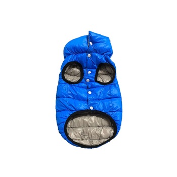 Geaca cu 2 fete, rezistenta la vant si ploi, Albastru cu Gri M - 25 CM Geaca cu 2 fete, rezistenta la vant si ploi, Albastru cu Gri M - 25 CM