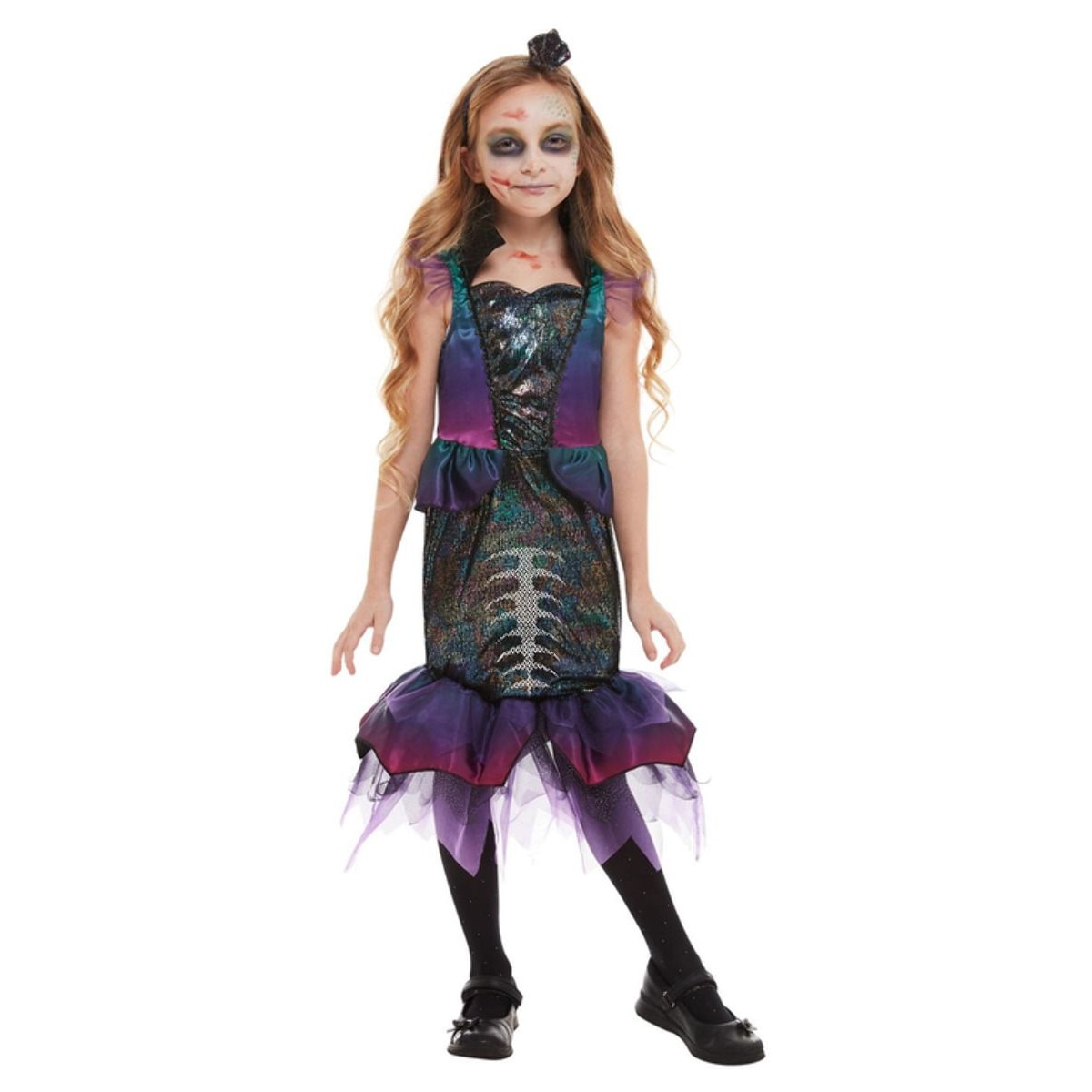Costum carnaval haloween copii Dark Mermaid 115cm(4-5ani)