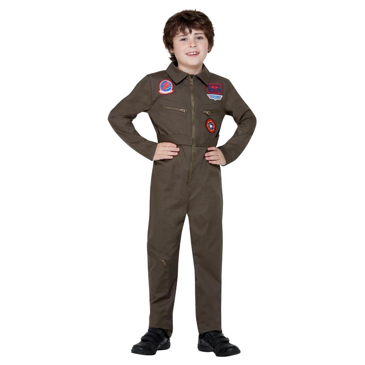 Costum carnaval militar salopeta Top Gun pentru copii 150cm(10-12ani)