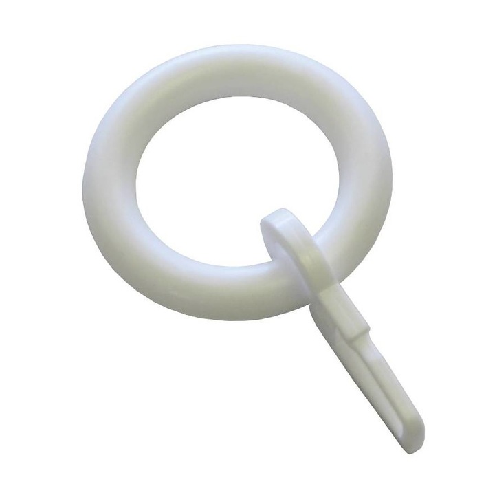 Inel carlig cornisa Sunpro California, alb, 10 buc