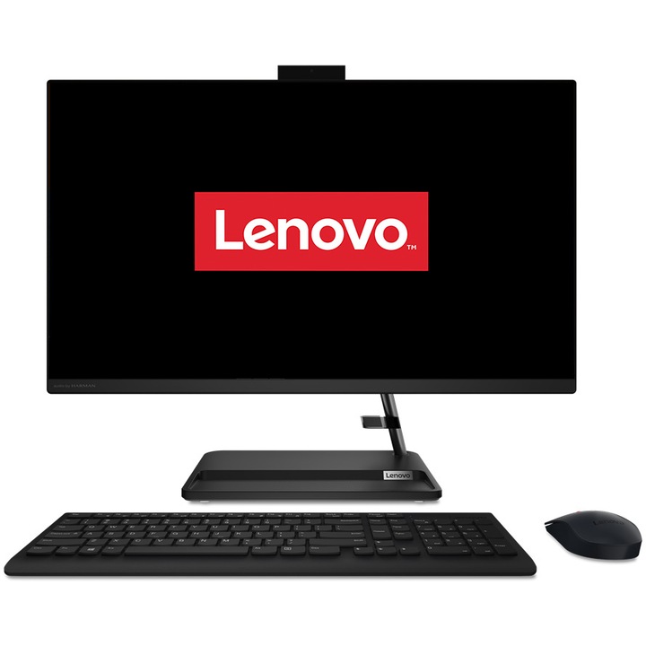 Lenovo IdeaCentre AIO 3 27ALC6 All-in-One asztali számítógép, 27", FHD, 16GB, 1TB SSD, AMD Radeon™ Graphics, NoOS, Nemzetközi angol billentyűzet, Fekete