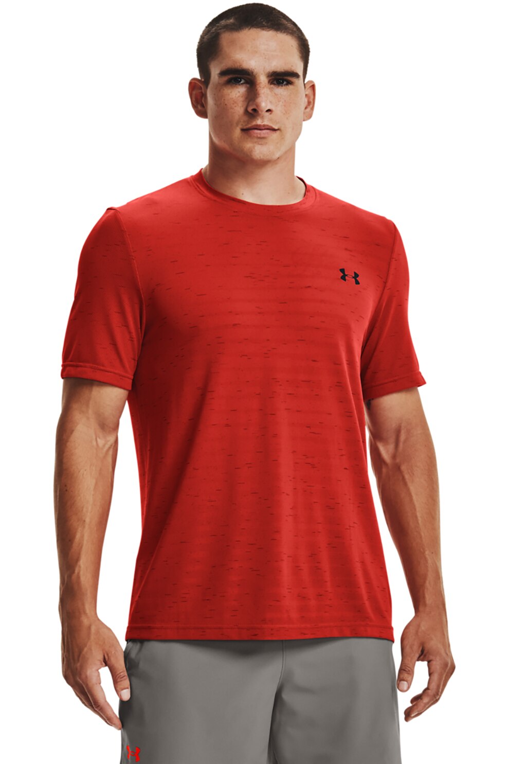 Under Armour, Tricou fara cusaturi pentru fitness, Rosu caramiziu