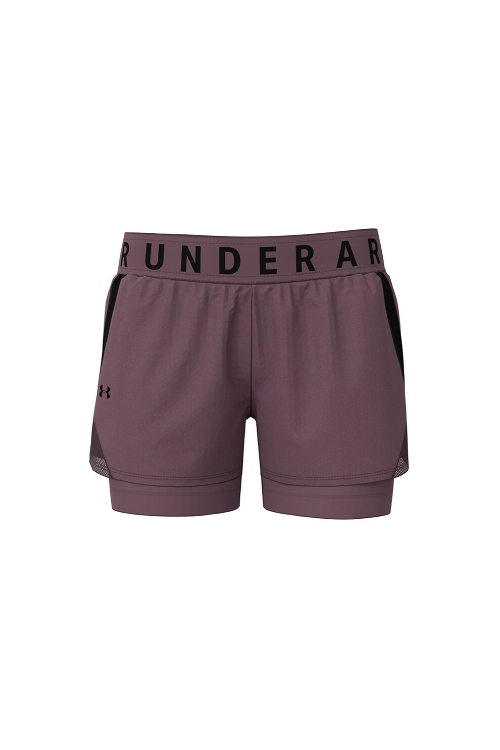 Under Armour, Pantaloni scurti cu model 2in1 pentru antrenament Play-Up, Lila prafuit