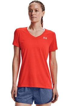 Under Armour, Tricou cu decolteu in V pentru antrenament Tech SSV, Rosu Under Armour, Tricou cu decolteu in V pentru antrenament Tech SSV, Rosu
