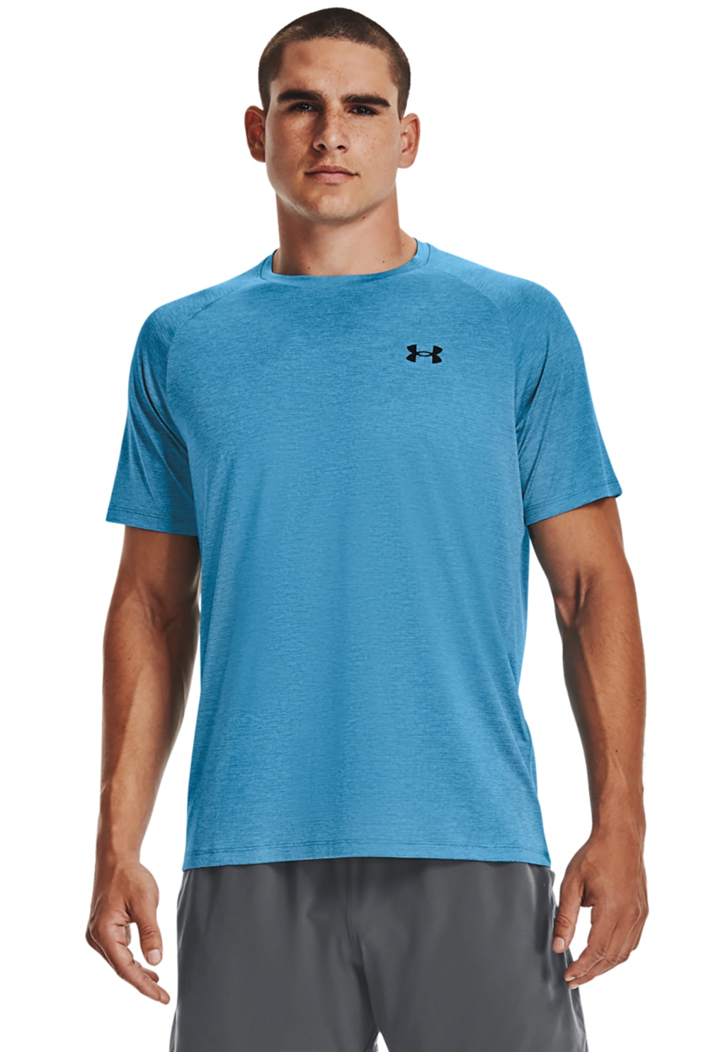 Under Armour, Tricou lejer cu maneci raglan pentru fitness Tech™, Albastru deschis