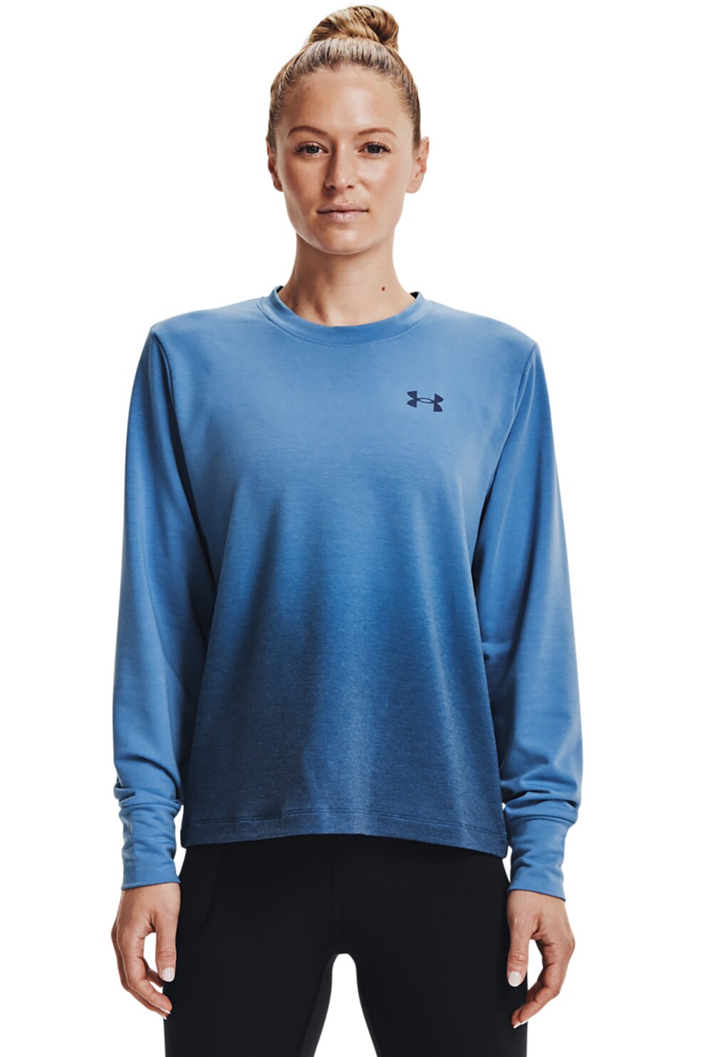 Under Armour, Bluza din amestec de lyocell pentru fitness Rival, Albastru lavanda/Albastru inchis, XL
