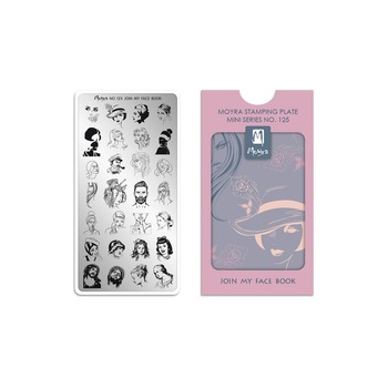 Matrite mini pentru stampila, Moyra, 125, Join my face book, Gri-negru Matrite mini pentru stampila, Moyra, 125, Join my face book, Gri-negru