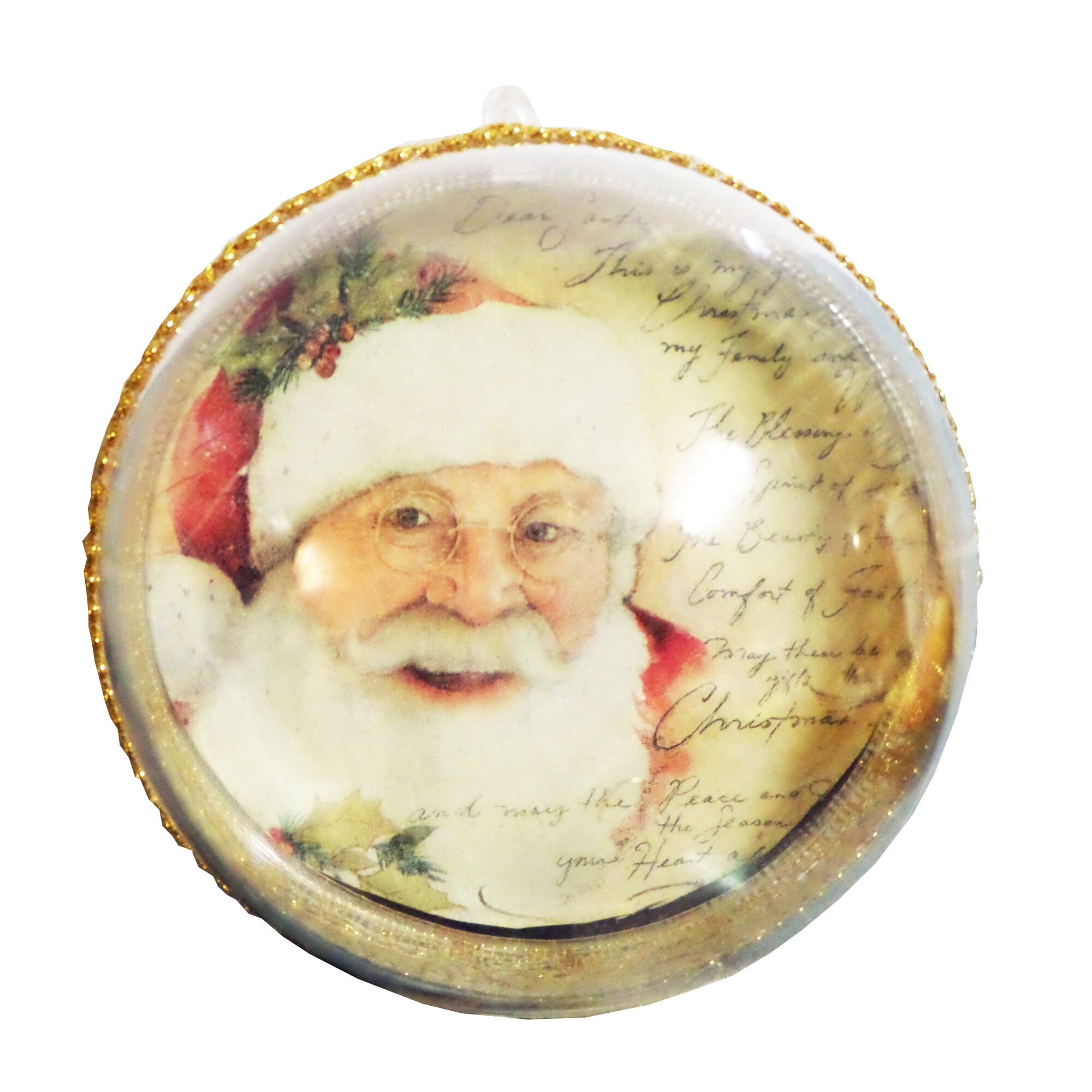 Glob de Craciun de 14 cm Scrisoare Vintage catre Mosul