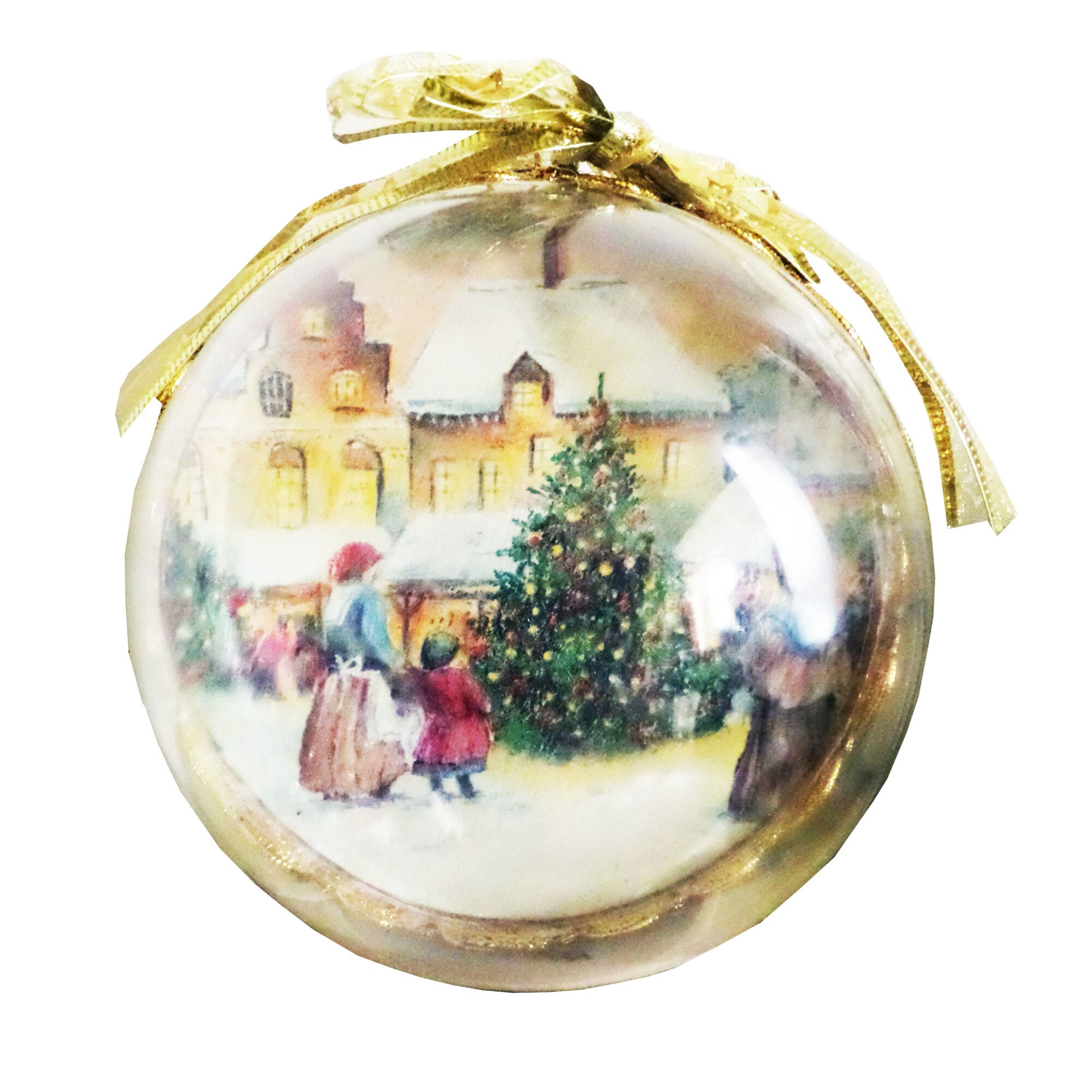 Glob de Craciun de 14 cm Bradul din Satul Meu