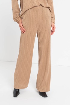 Sisters Point, Pantaloni cu talie inalta si croiala ampla Vakia, Cafeniu Sisters Point, Pantaloni cu talie inalta si croiala ampla Vakia, Cafeniu