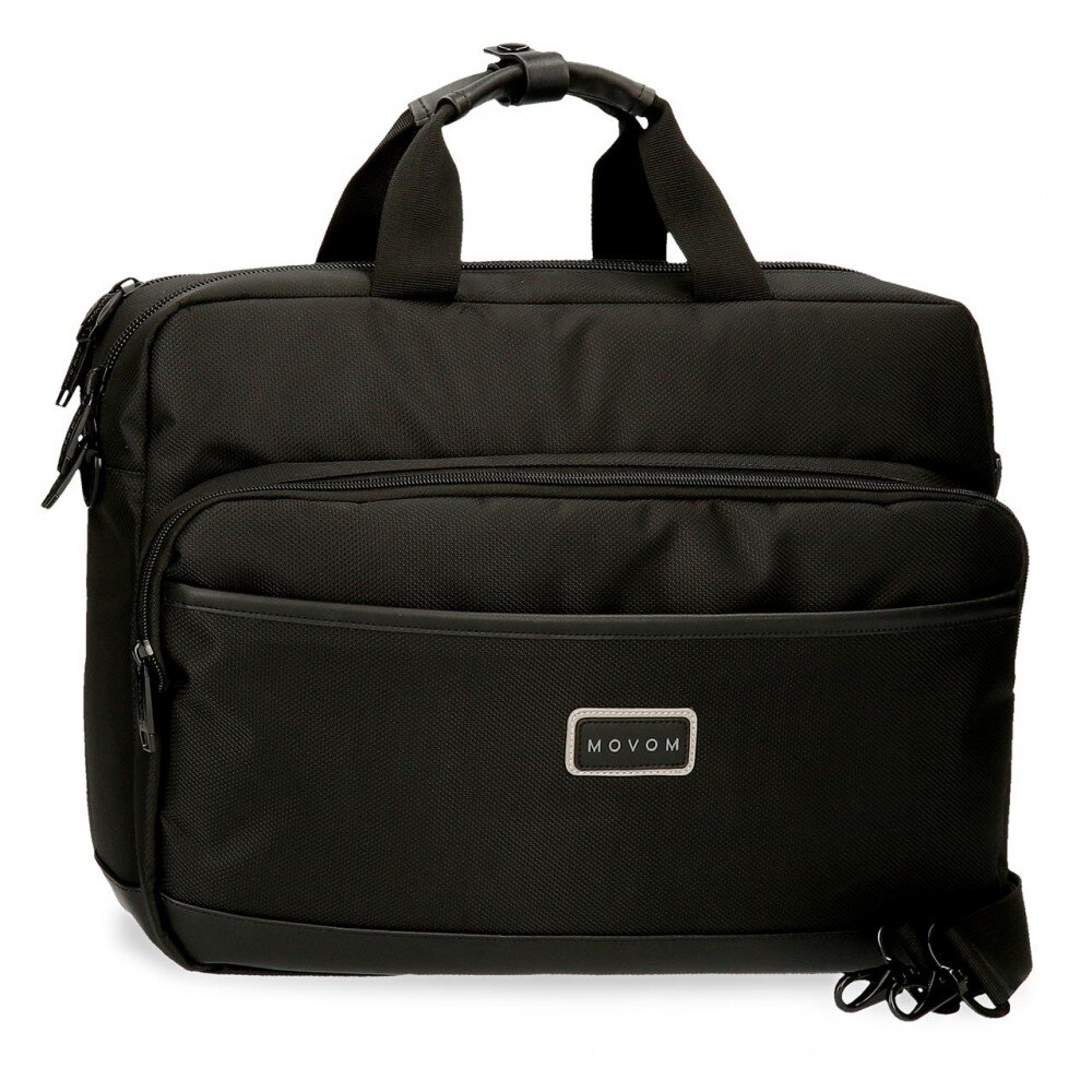 Geanta umar, compartiment laptop, 38 cm Movom Wall Street, neagra