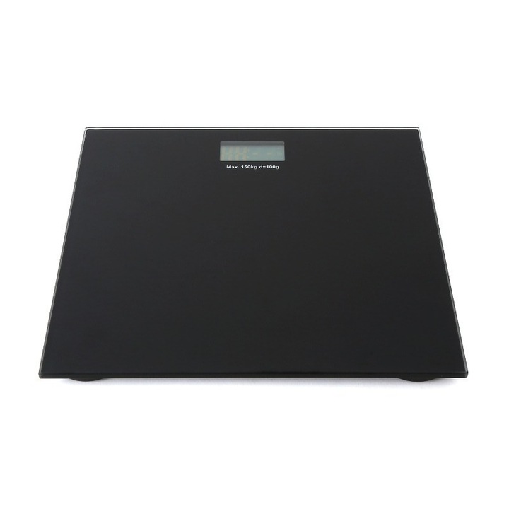 Omega OBSB digitális személymérleg, LCD kijelző, max.150 kg, Fekete