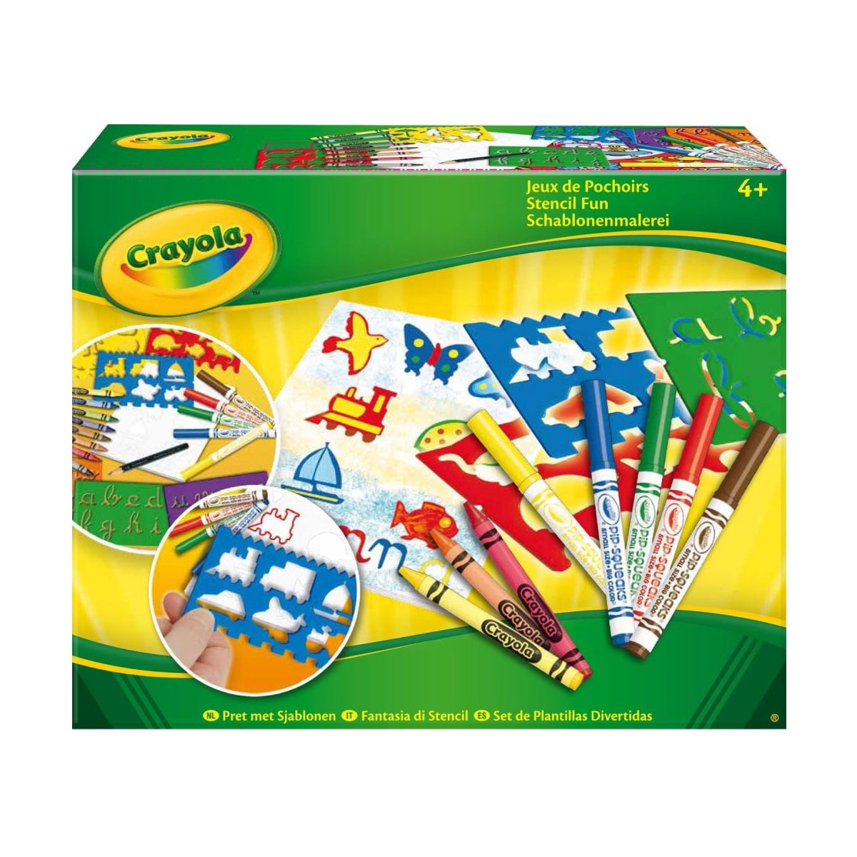 Set Crayola 22 piese, desenam cu sabloane
