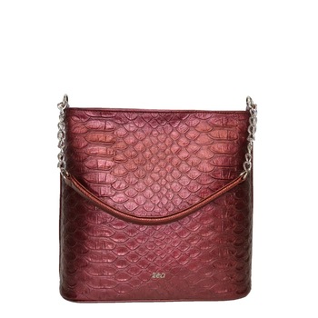 Geanta dama, casual, Zea, din piele naturala, visiniu, 32x14x32 cm Geanta dama, casual, Zea, din piele naturala, visiniu, 32x14x32 cm