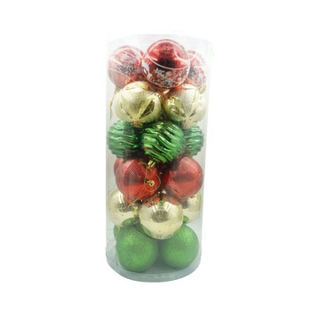 Set de 24 ornamente de brad, Flippy, de tip Glob, Multicolor, cu ø de 8 cm, din plastic, cu finisaj sclipitor , cutie 19 cm lungime x 42 cm inaltime x 19 cm adancime Set de 24 ornamente de brad, Flippy, de tip Glob, Multicolor, cu ø de 8 cm, din plastic, cu finisaj sclipitor , cutie 19 cm lungime x 42 cm inaltime x 19 cm adancime