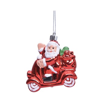 Glob,Decoris, Santa, 2.6x6.5x7.5 cm, plastic, rosu Glob,Decoris, Santa, 2.6x6.5x7.5 cm, plastic, rosu