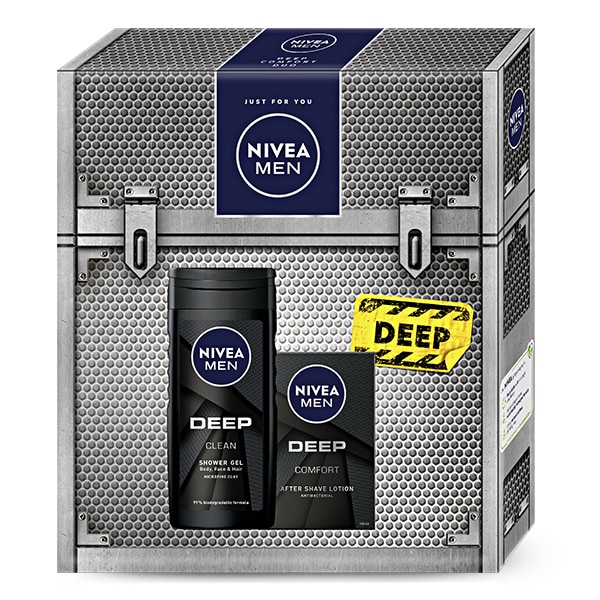 Set Cadou Nivea Men Deep Grooming Lotiune Dupa Ras Nivea Men Deep