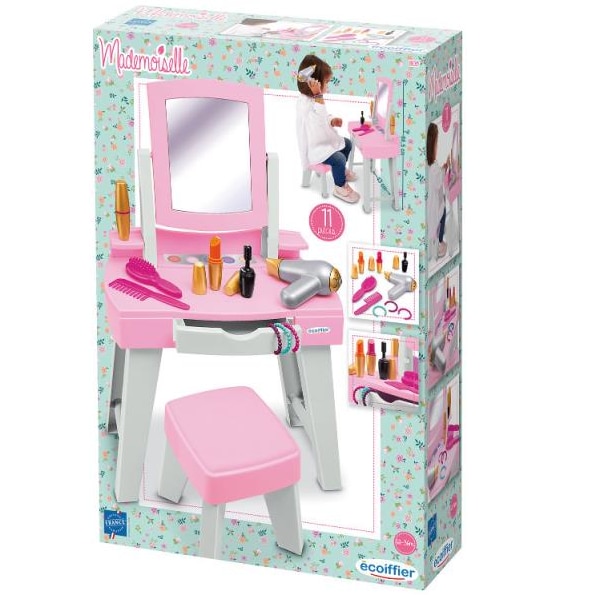 Masuta cosmetica cu scaunel, My Very First Beauty Table Ecoiffier, cu uscator de par (1809)