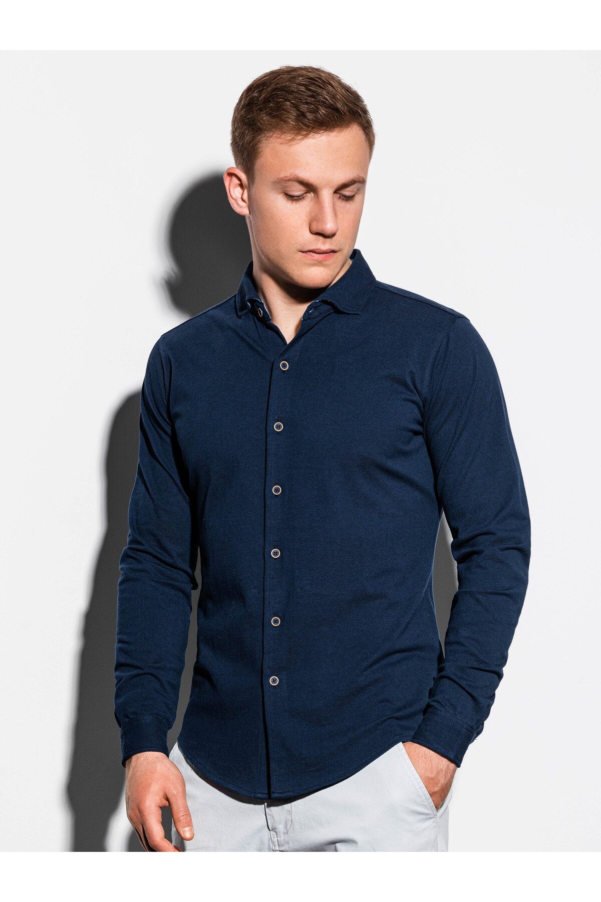 Camasa premium barbati K540 - bleumarin, Bleumarin